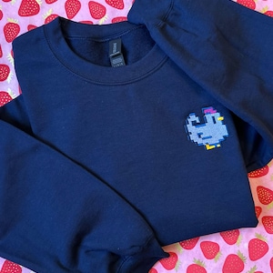 Stardew Valley Chicken Embroidered Sweatshirt | Customizable Chicken Design | Handmade Gamer Gift