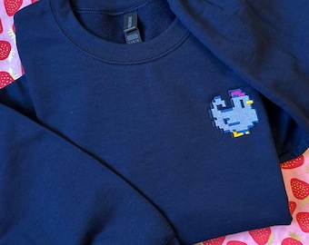 Stardew Valley Chicken Embroidered Sweatshirt | Customizable Chicken Design | Handmade Gamer Gift