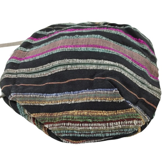 DAFFODIL Vintage 100% Silk Stripped Shoulder Bag … - image 3