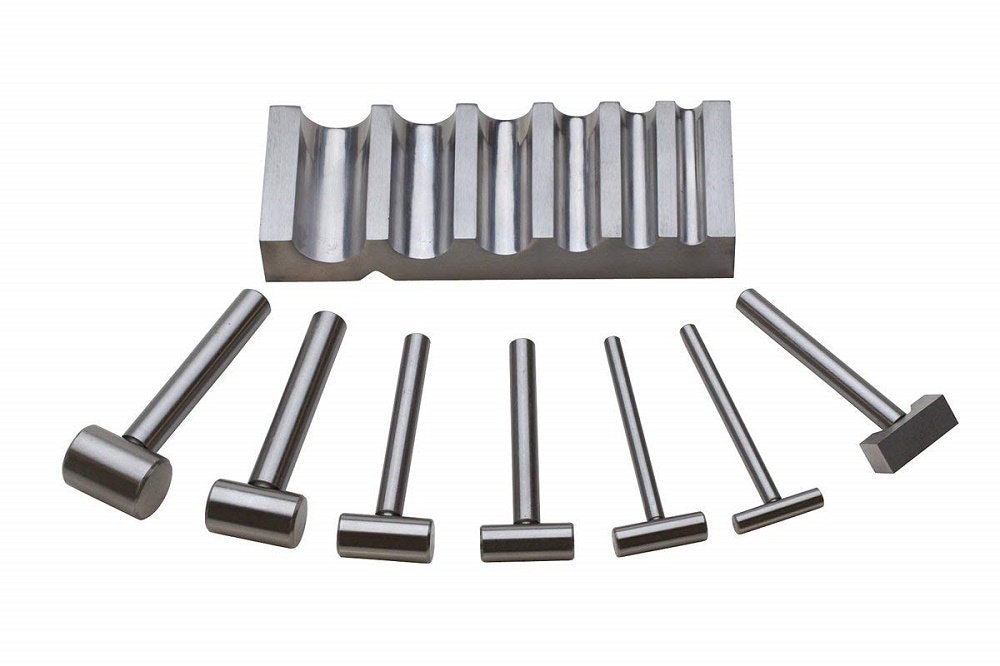Forging block. Metal block. u channel dapping forming block. grooved block.
