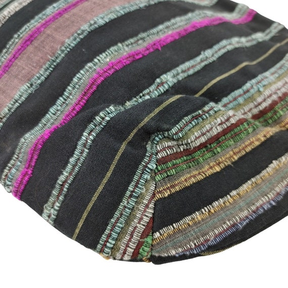 DAFFODIL Vintage 100% Silk Stripped Shoulder Bag … - image 6