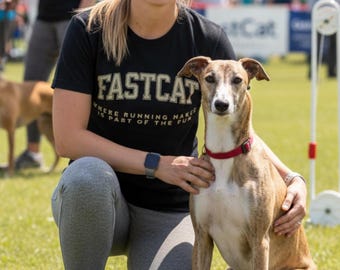FASTCAT Dog Sport Shirt Where Running Naked is Part of the Fun Funny Fast CAT T-Shirt for Dog Lover Lure Coursing Enthusiast Dog Sport Gift