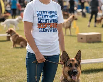 SCENTWORK Mode T-Shirt, Dog Nosework Tee, Perfect for Scent Detection Handlers, Training Shirt for Dog Lovers, Dog Handlers, Nosework Trials