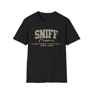 Dog Nosework Shirt Scentwork Enthusiast Tee Dog Sport Apparel Gift for Dog Lovers Training T-Shirt Dog Handler Shirt Barn Dog Scent Training Black