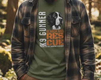 Personalized St. Bernard Search and Rescue T-Shirt, Saint Bernard SAR, K9 Team Apparel, k9 Handler Gift, SAR Mission Shirt, Custom Tee