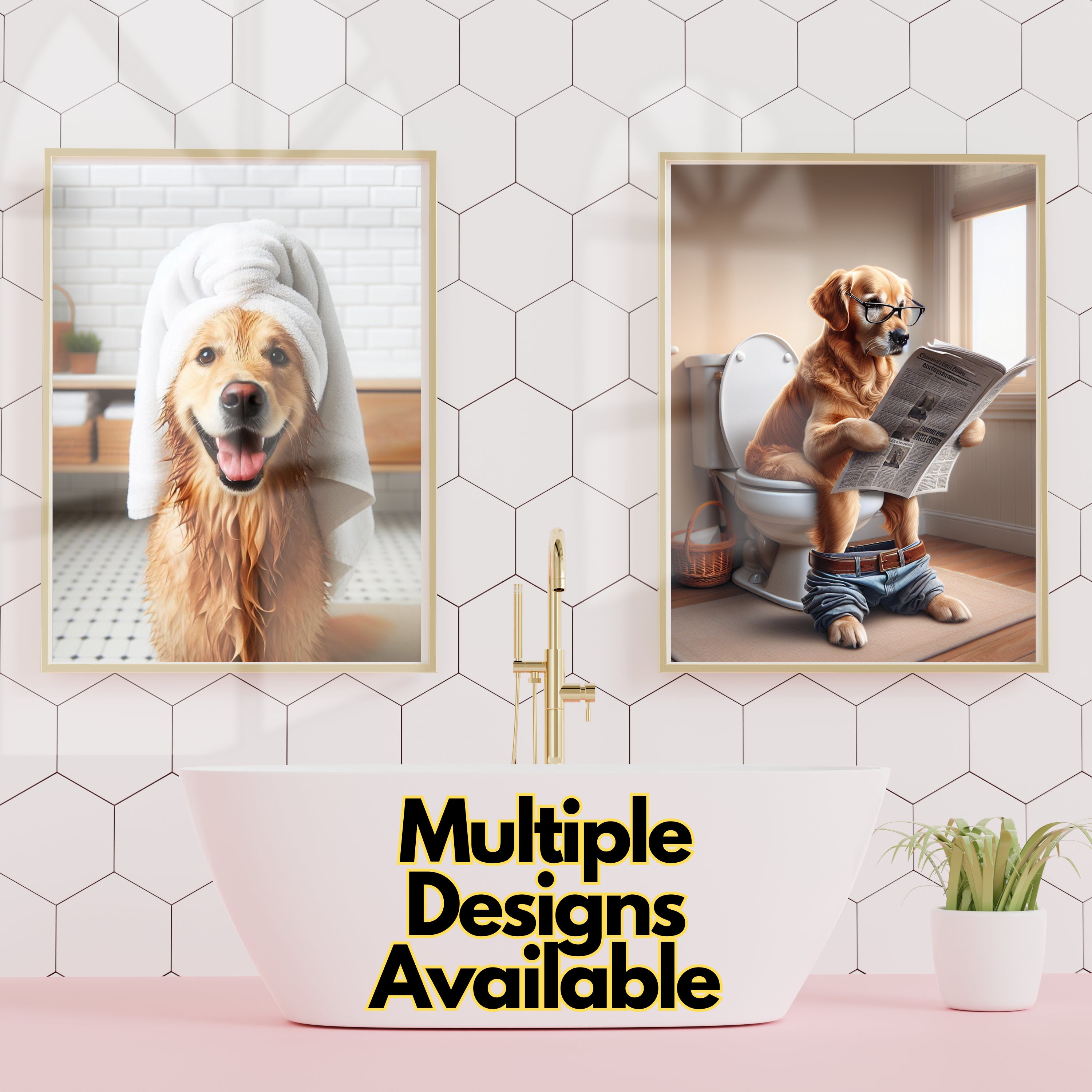 Waffle Towels For Bathroom COMIO Golden Retriever Pillow Covers