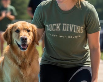 Dock Diving T-Shirt - "Every Inch Counts" Dog Sport Shirt for Handlers & Competitors - Fun Dock Jumping Tee for Dog Lovers