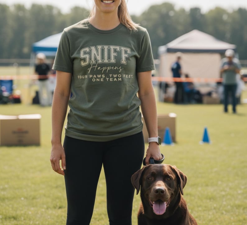Dog Nosework Shirt Scentwork Enthusiast Tee Dog Sport Apparel Gift for Dog Lovers Training T-Shirt Dog Handler Shirt Barn Dog Scent Training image 1