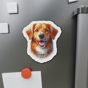 Personalized Nova Scotia Duck Tolling Retriever Magnet with Dog Name, Custom Car or Fridge Magnet, Gift for Dog Lovers
