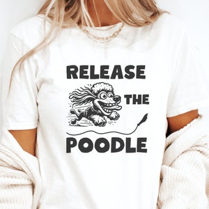 Poodle FastCAT Fast CAT Chase It T-Shirt Release the Poodle Dog Performance Dog Sport Tee Dog Show TShirt Chase the Bunny Shirt Tally Ho