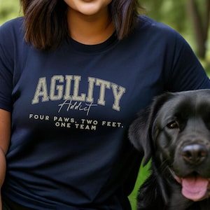 Agility Dog Shirt, Dog Training T-Shirt, Dog Agility Tee, Dog Lover Gift, Agility Training Shirt, Dog Agility Apparel, Agility Trainer
