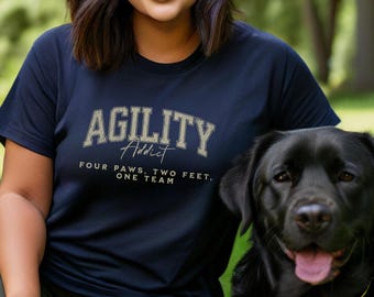 Agility Dog Shirt, Dog Training T-Shirt, Dog Agility Tee, Dog Lover Gift, Agility Training Shirt, Dog Agility Apparel, Agility Trainer