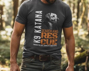 Personalized Yellow Lab Search and Rescue T-Shirt, Labrador SAR, K9 Team, SAR Team Apparel, k9 Handler Gift, SAR Mission Shirt, Custom Tee