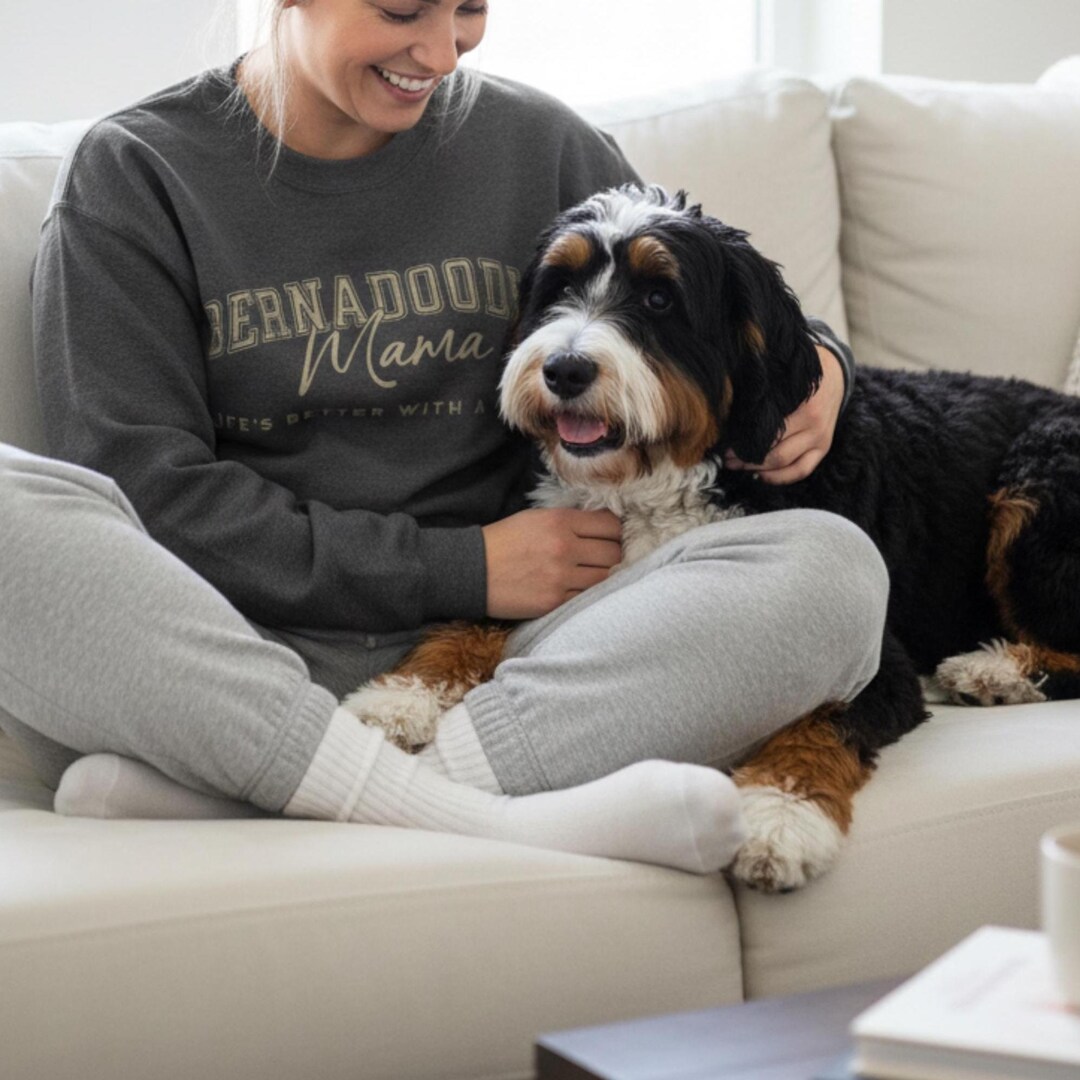 Bernadoodle Mama Sweatshirt, Bernadoodle Mom Pullover, Dog Mom