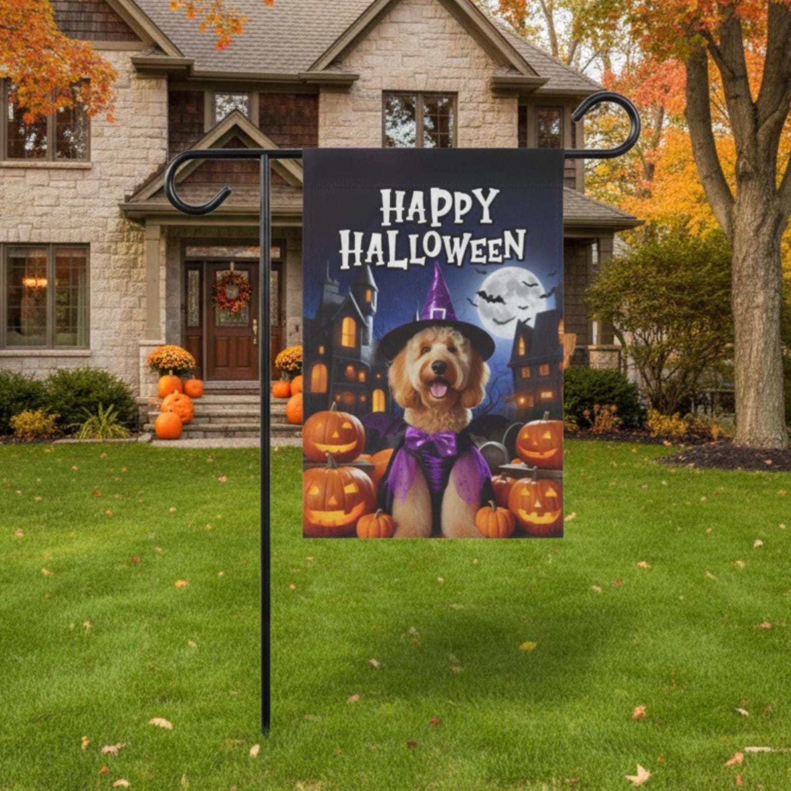 Drapeau De Jardin Halloween 30,5 X 45,7 Cm Double Face En