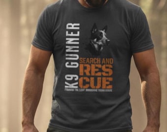 Personalized Cattle Dog Search and Rescue T-Shirt, Cattle Dog SAR, K9 Team Apparel, k9 Handler Gift, SAR Mission Shirt, Custom Tee