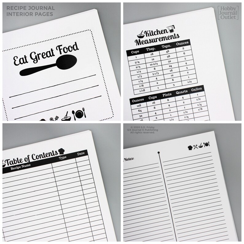 Lemon Recipe Book Spiral Bound Journal Blank Cookbook Etsy