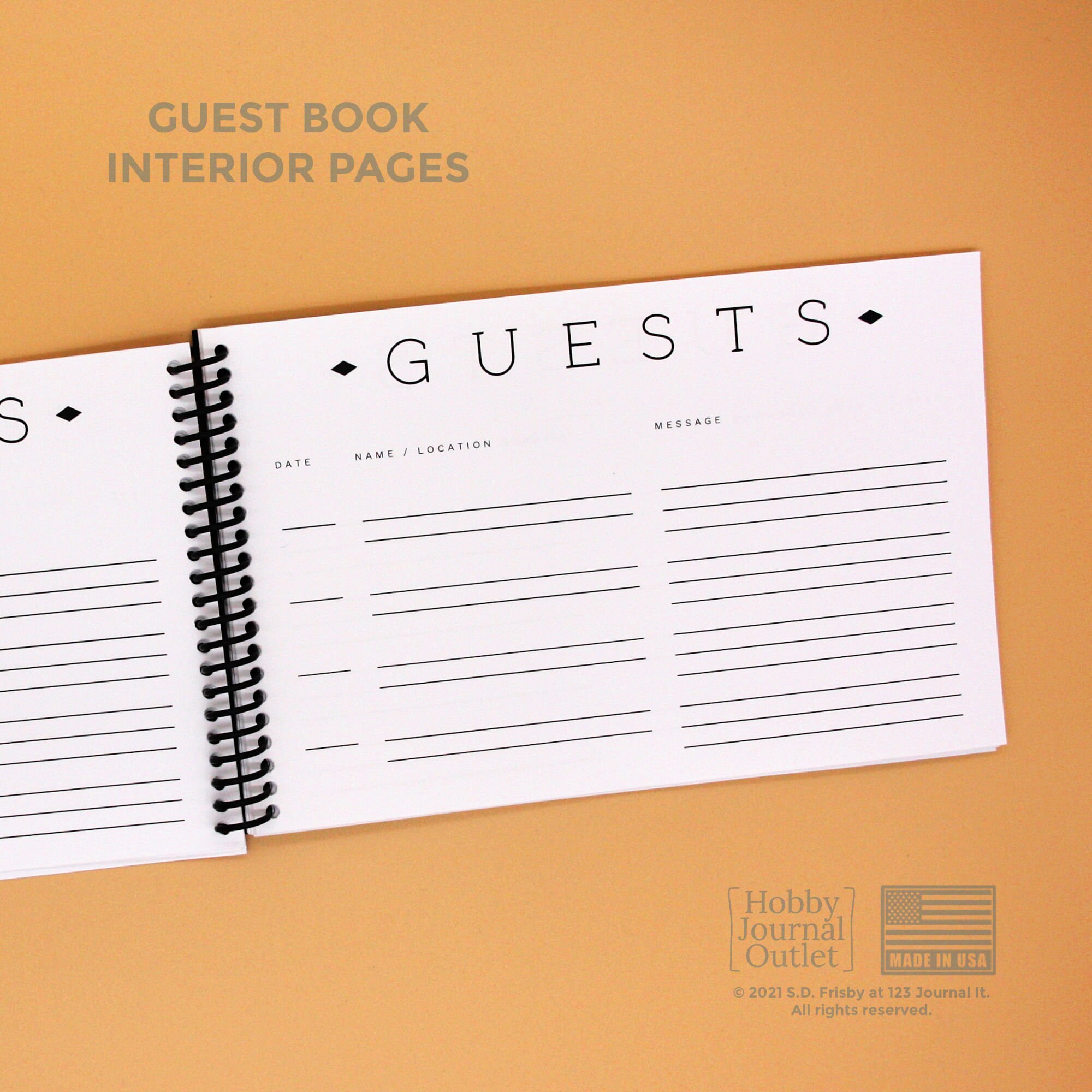 Guest Book Lays Flat to Write Vacation Rental Etsy