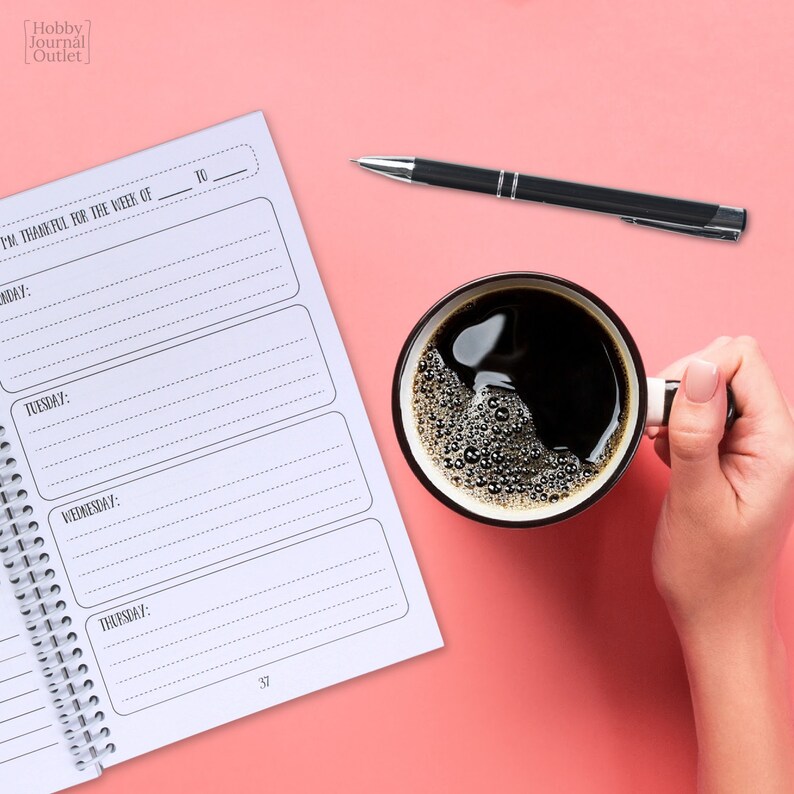 Womens Weekly Gratitude Journal Spiral Bound Made in USA Etsy