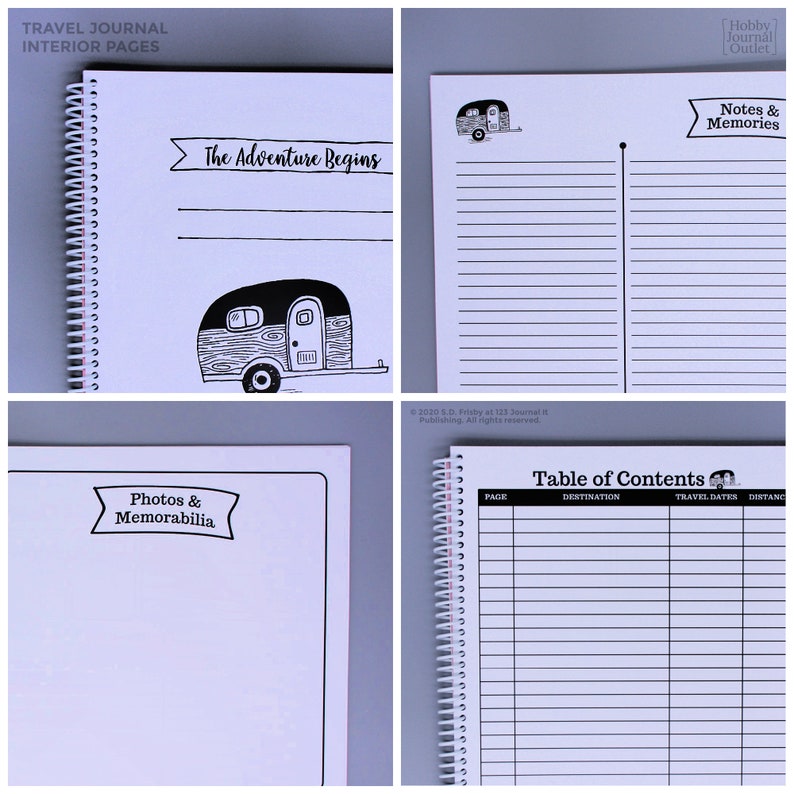 RV Journal Camping Travel Logbook Campsites and Daily Etsy