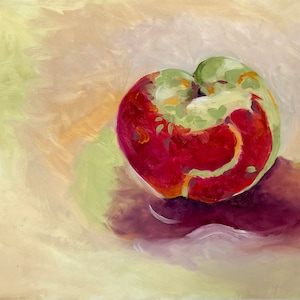 Fat Apple Oil on paper