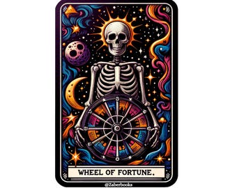 Fortune Teller Tarot Card Sticker | Sarcastic Waterproof Vinyl Decal | Sassy Skeleton Stickers |  | Holographic Sticker