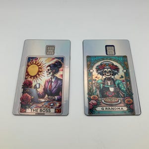 Audacity Skeleton Tarot Card Laminated Sticker | Funny Sarcastic Waterproof & Laptop Holographic Vinyl Sticker image 5