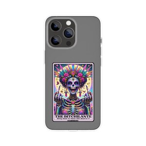 Bitchilante Skeleton Tarot Card Laminated Sticker| Funny Sarcastic Waterproof & Laptop Holographic Vinyl Sticker image 2