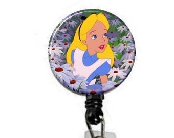 Alice World of my own Image Retractable ID Name Holder Badge Reel Clip On Nurse