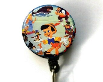Retractable ID Name Holder Badge Reel Clip On Nurse Pinocchio