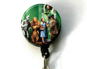 1.25" Image Retractable ID Name Holder Badge Reel Clip On Nurse Wizard of Oz