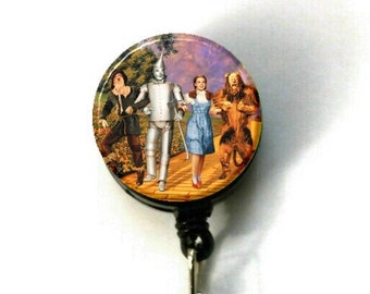 1.25" Image Retractable ID Name Holder Badge Reel Clip On Nurse Wizard of Oz