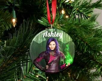 Personalized Mal Image Christmas 2.25&quot; Ornament Descendants
