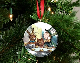 Classic Alice in Wonderland Mad Hatter Tea Party 2.25" Ornament