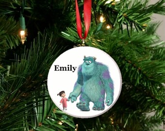 Glitter Ornament Halloween Hey Boo Ornament Personalized