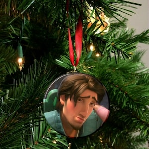 Tangled Rapunzel Christmas Tree Ornament - Flynn Rider smolder face