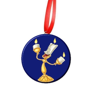 Beauty and the Beast Lumiere Image Christmas Tree 2.25&quot; Ornament