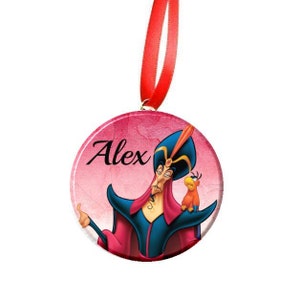 Aladdin Jafar Image Christmas Tree 2.25&quot; Ornament - Personalized