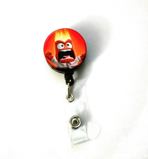 1.25 Anger Image Retractable ID Name Holder Badge Reel Clip on