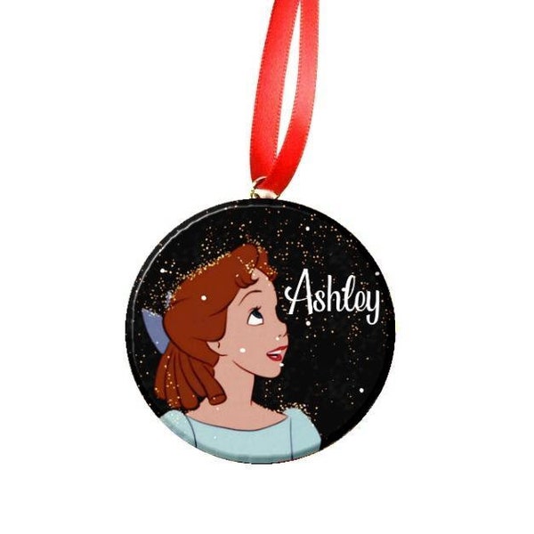 Personalized Peter Pan WENDY -  2.25" Ornament