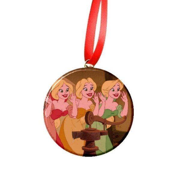 Beauty and the Beast - Silly Girls Image A  Image Christmas Tree 2.25" Ornament