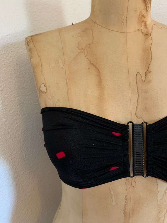 Vintage 80s Jazzercise Geometric Dance Bandeau Tub