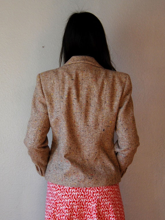 vintage TWEED wool blazer  / 1970s sport coat - image 4