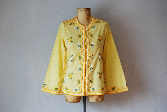 vintage 1970s BOHEMIAN button up blouse