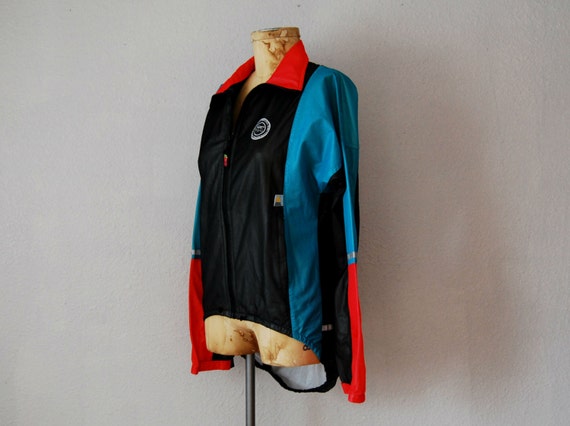 vintage 1980s COLORBLOCK hi low wind breaker jack… - image 3