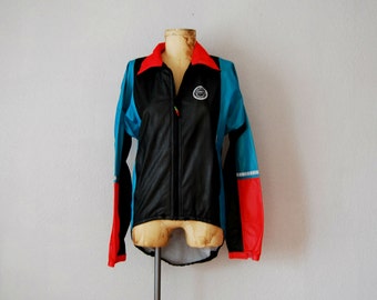 vintage 1980s COLORBLOCK hi low wind breaker jacket