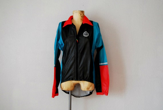 vintage 1980s COLORBLOCK hi low wind breaker jack… - image 1