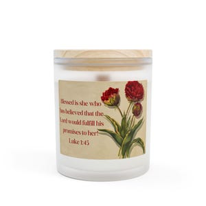 Inspirational Blessed Glass Candle, 11oz, Motivation Gift, Christian Decor, Prayer Candle, Home Fragrance, Spiritual Gift