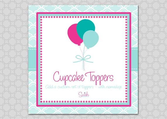 Cupcake Toppers - Add-on Printable digital 2" toppers Il_570xn