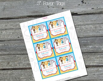 Wizard of Oz themed 3" favor tags - digital - printable - diy